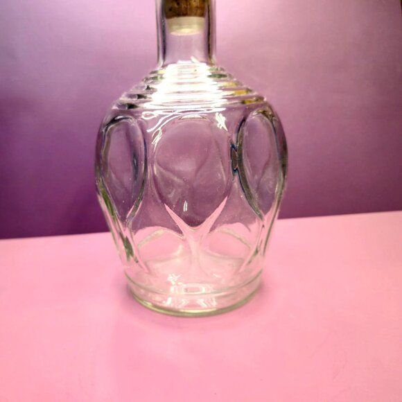 Mid Century Glass Decanter Textured Bubble Design barware - Picture 5 of 10